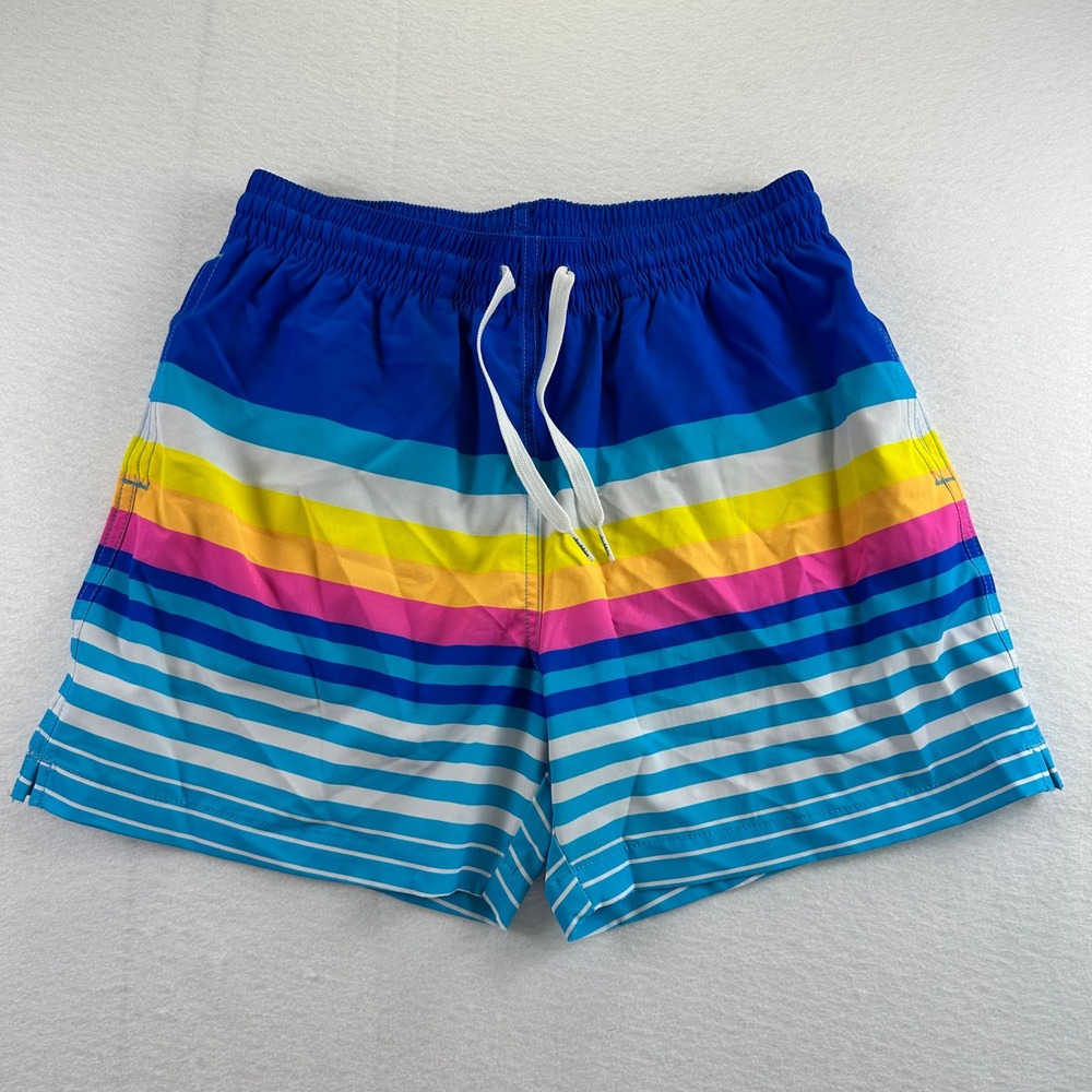 chubbies Men's Blue Multi-Stripe Swim Trunks